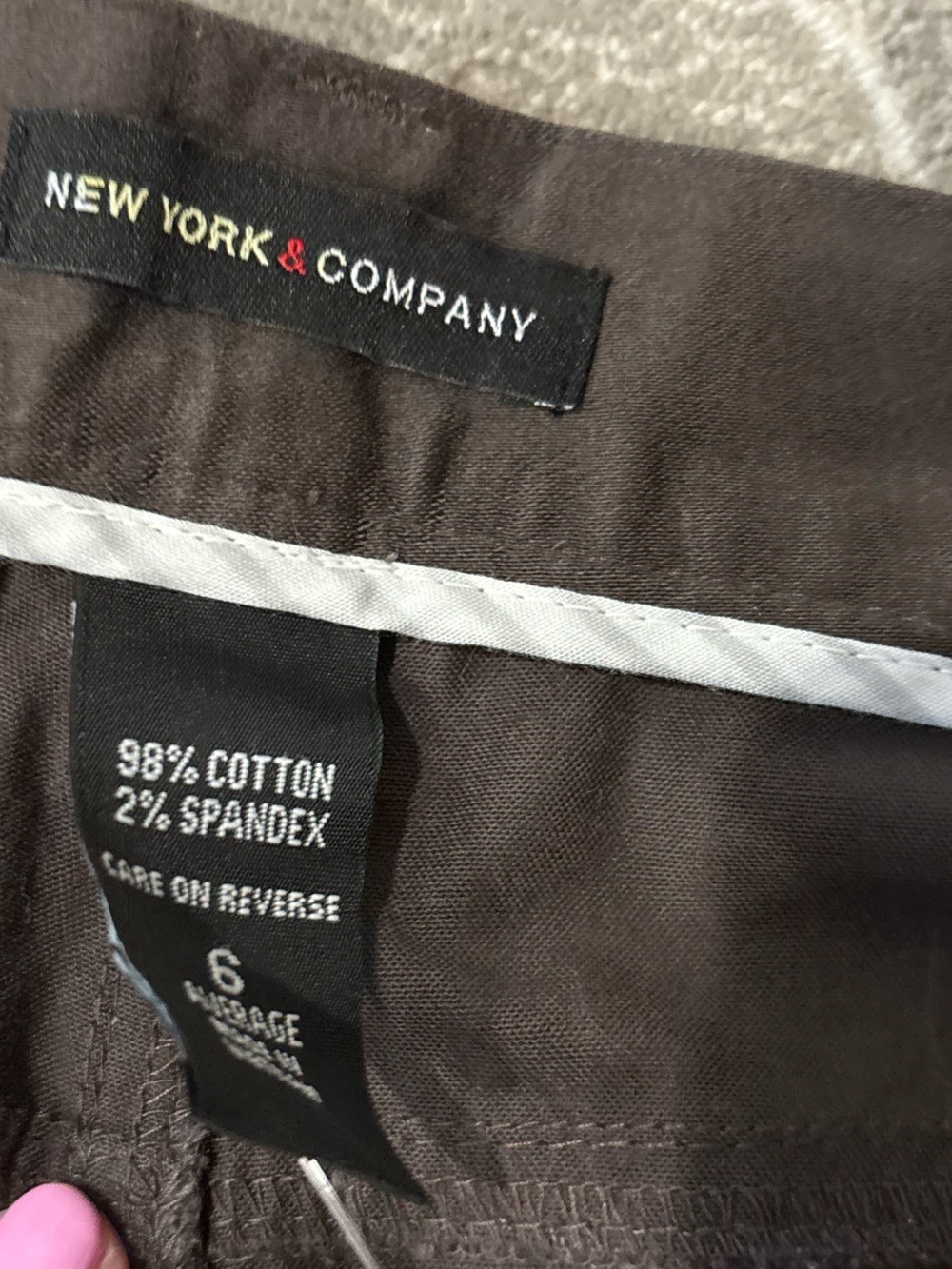 NWT ✨ New York & Company Brown Straight-Leg Women’s Jeans size 6 - Picture 4 of 6
